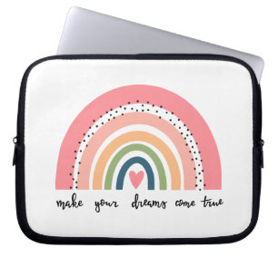 Make Your Dreams Come True Rainbow Laptop Sleeve