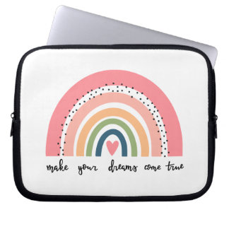 Make Your Dreams Come True Rainbow Laptop Sleeve