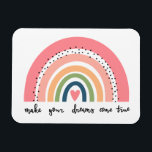 Make Your Dreams Come True Rainbow Magnet<br><div class="desc">Check out this design featuring a cute heart rainbow.</div>