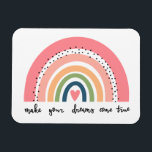 Make Your Dreams Come True Rainbow Magnet<br><div class="desc">Check out this design featuring a cute heart rainbow.</div>