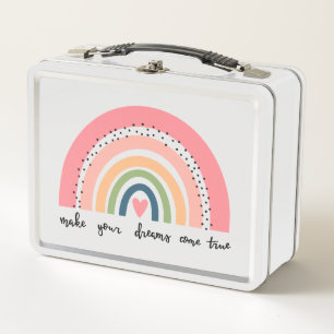 Make Your Dreams Come True Rainbow Metal Lunch Box