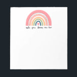 Make Your Dreams Come True Rainbow Notepad<br><div class="desc">Check out this design featuring a cute heart rainbow.</div>