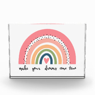 Make Your Dreams Come True Rainbow Photo Block