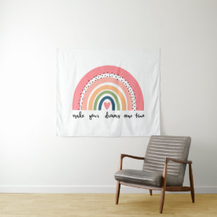 Make Your Dreams Come True Rainbow Tapestry