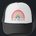 Make Your Dreams Come True Rainbow Trucker Hat<br><div class="desc">Check out this design featuring a cute heart rainbow.</div>