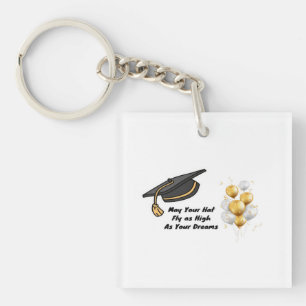 Make Your Hat Fly for a graduate Key Ring