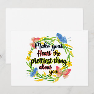 Make Your Heart The Prettiest Thing About You Holiday Card