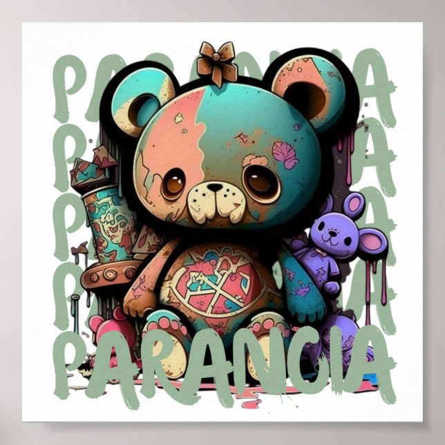 Make Your Home Cosier with a Teddy Bear Poster (Front)