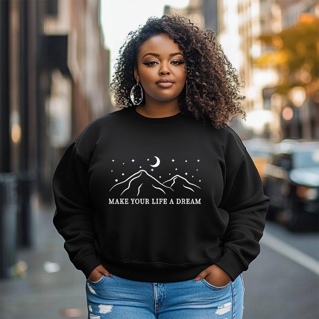 Make Your Life A Dream Moon Over Mountains T-Shirt (Creator Uploaded)