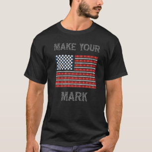 Make Your Mark Dot Day American Flag Polka Dot T-Shirt