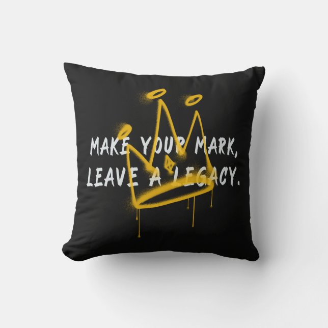 Make Your Mark Graffiti Crown Cushion (Front)
