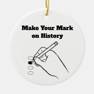 Make Your Mark on History Ceramic Tree Decoration