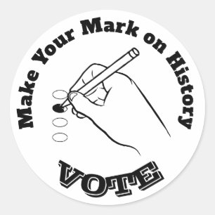 Make Your Mark on History Classic Round Sticker