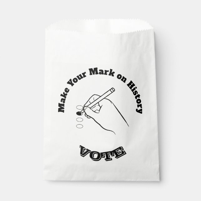 Make Your Mark on History Favour Bags (Front)
