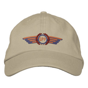 Make Your Monogram Aviation Laurels Pilot Wings Embroidered Hat