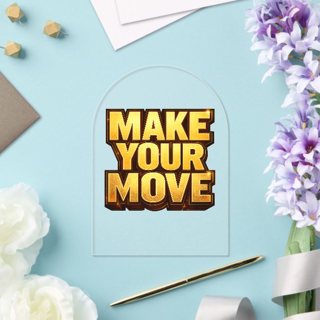Make Your Move Acrylic Invitations (Insitu (Wedding))