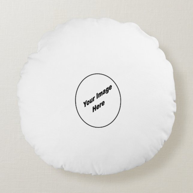 Make Your One Of A Kind Round Throw Pillow (Front)