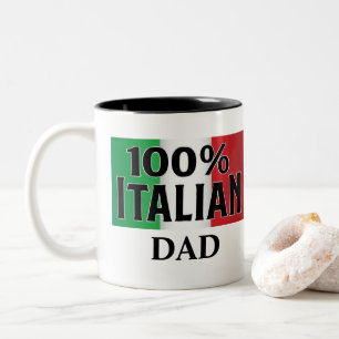 Make Your Own 100% Italian Flag of Italy  Two-Tone Coffee Mug