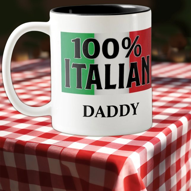 Make Your Own 100% Italian Flag of Italy  Two-Tone Coffee Mug (Creator Uploaded)