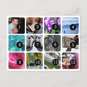Make your own 12 photos mailing postcard