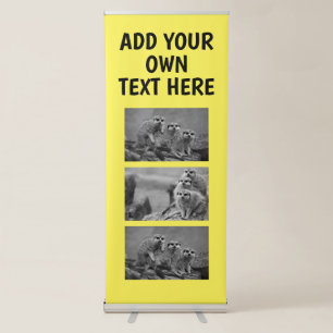 Make Your Own 3 Photo Rectractable Banner Yellow