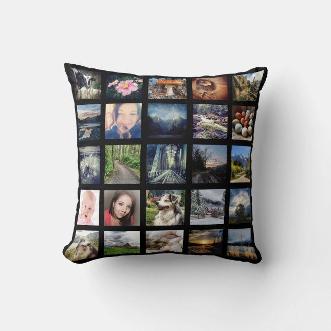 Make Your Own 50 Instagram Photo Collage Cushion (Front)