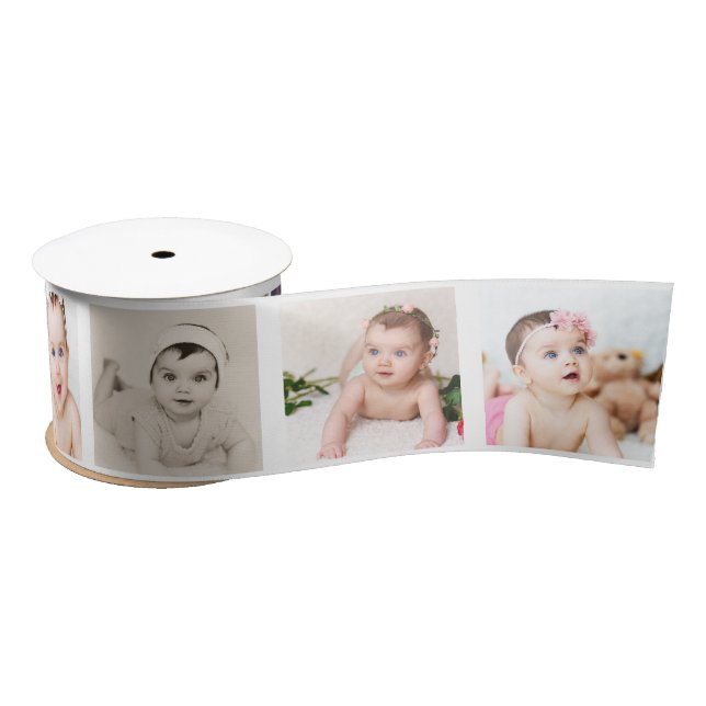 Make Your Own 8 Photo Personalised Satin Ribbon (Spool)