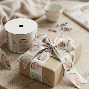 Make Your Own 8 Photo Personalised Satin Ribbon