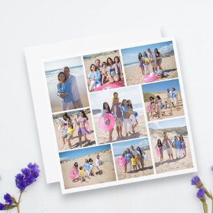 Make Your Own 9 Photo Collage Personalised Card