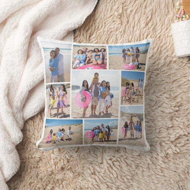 Make Your Own 9 Photo Collage Personalised Cushion (Blanket)