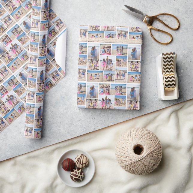 Make Your Own 9 Photo Collage Personalised Wrapping Paper (Crafts)