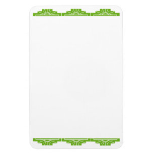 Make YOUR own - Art Deco Sunburst White and Lime Magnet