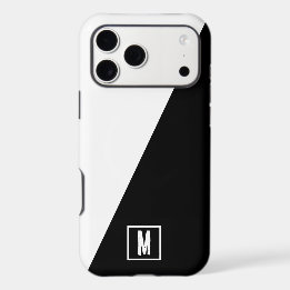 Make Your Own Black & White Split Monogrammed Gift