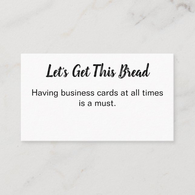 MAKE YOUR OWN BUSINESS CARD (Front)
