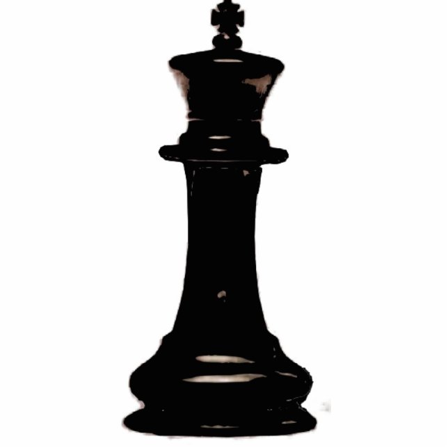 Make your own chess set Black King Standing Photo Sculpture (Front)