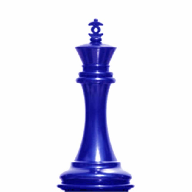 Make your own chess set Blue King Standing Photo Sculpture (Front)