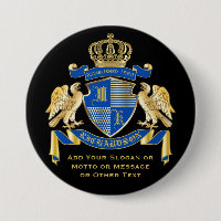 Make Your Own Coat of Arms Blue Gold Eagle Emblem