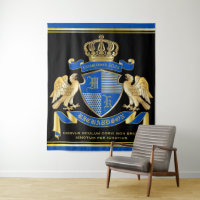 Make Your Own Coat of Arms Blue Gold Eagle Emblem