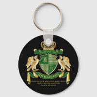 Make Your Own Coat of Arms Green Gold Eagle Emblem