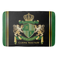 Make Your Own Coat of Arms Green Gold Lion Emblem