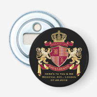 Make Your Own Coat of Arms Red Gold Lion Emblem
