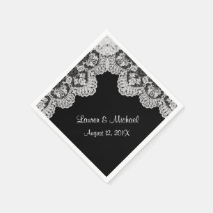 Make Your Own Colour Faux White Lace Wedding Napkin