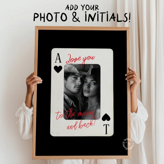 Make Your Own Couples Love you to the Moon Poker Poster (Make Your Own Couples Love you to the Moon Poker Poster)