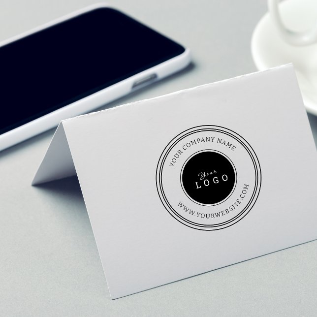 Make Your Own Custom Business Logo Company Info Rubber Stamp (Creator Uploaded)