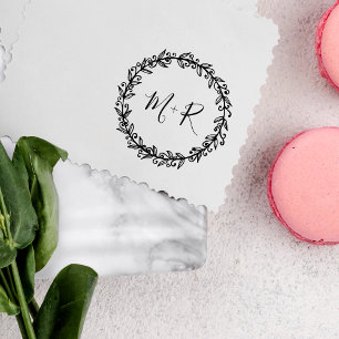 Make Your Own Custom Calligraphy Wedding Initials Rubber Stamp