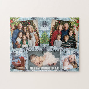 Make Your Own Custom CHRISTMAS Family Pics Collage Jigsaw Puzzle