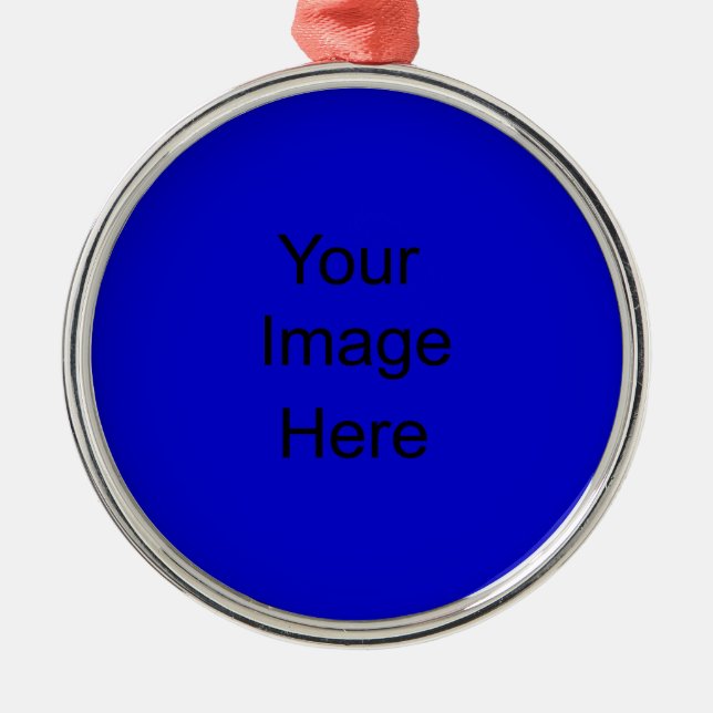 Make your own custom Circle Ornament Blue (Front)