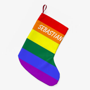 Make Your Own Custom Gay Pride Personalised Small Christmas Stocking