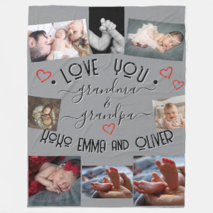 ✨Make Your Own Custom LOVE YOU GRANDMA & GRANDPA Fleece Blanket