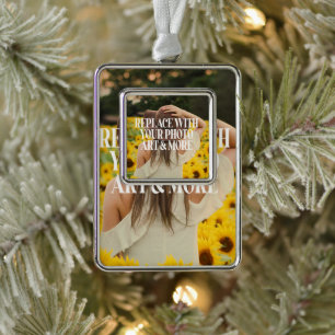 Make your own custom made personalised silver plated framed ornament